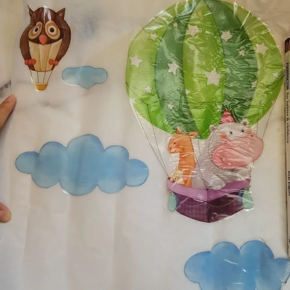 Wall art nursery stickers hot air balloon